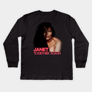 Janet Jackson Vintage Together Again Kids Long Sleeve T-Shirt